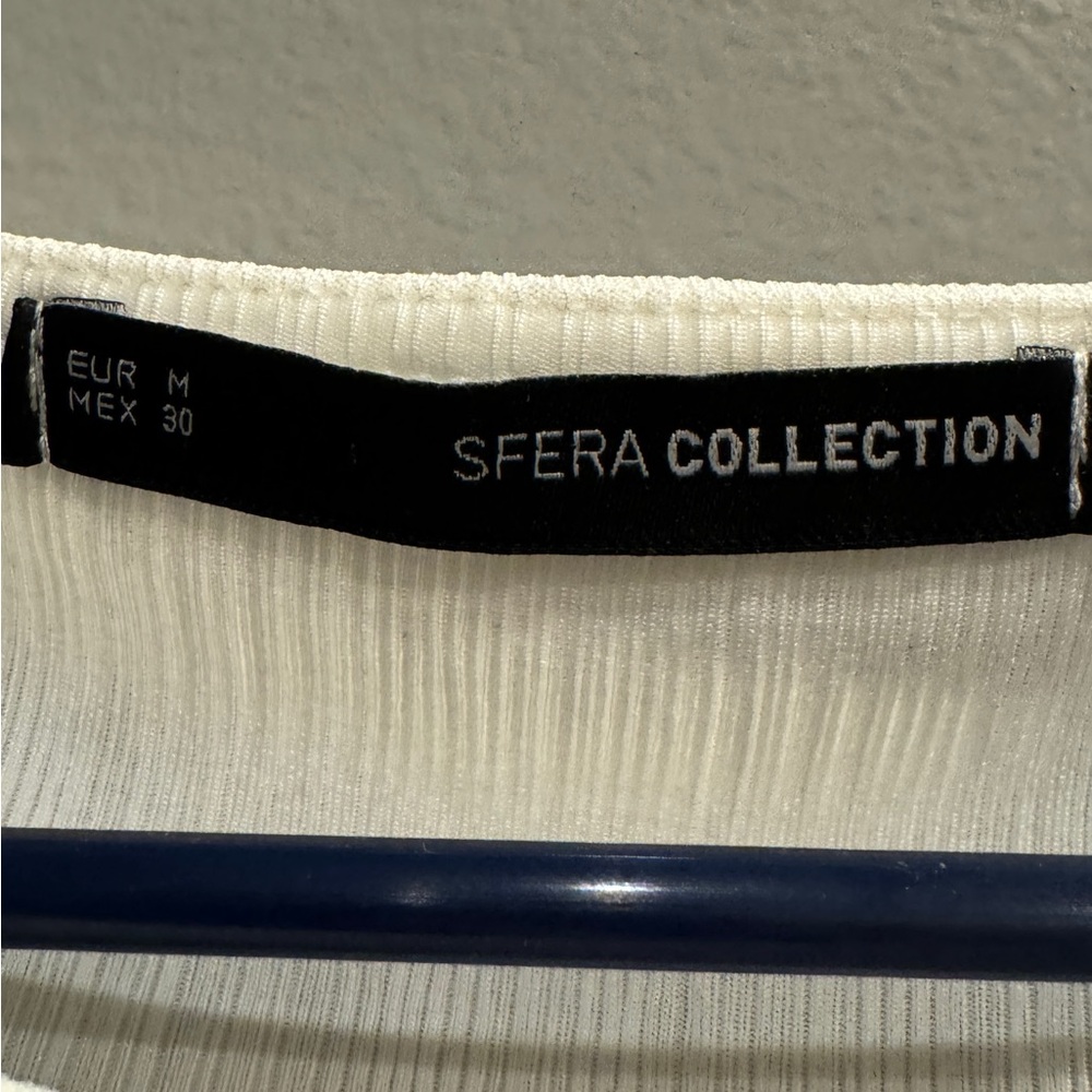 White Ruffled Sleeve Top - Picture 2 of 2